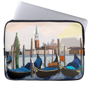 Gondeln am Markusplatz Venedig Laptopschutzhülle