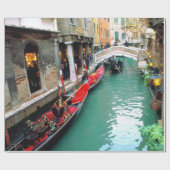 Gondeln auf einem venezianischen Kanal Geschenkpapier (Flach)