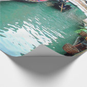 Gondeln auf einem venezianischen Kanal Geschenkpapier (Ecke)