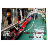 Gondeln auf einem venezianischen Kanal Große Geschenktüte (Vorderseite)