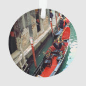 Gondeln auf einem venezianischen Kanal Ornament (Rückseite)