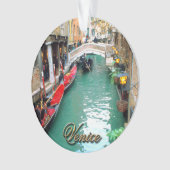 Gondeln auf einem venezianischen Kanal Ornament (Vorderseite)