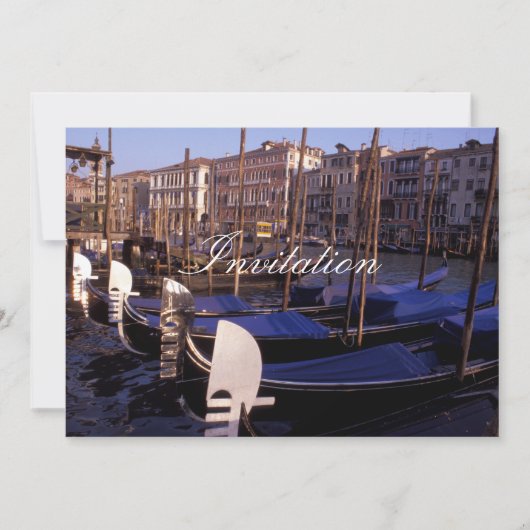 Gondeln Einladung (Vorderseite)