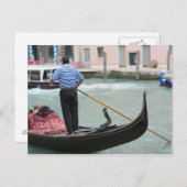 Gondeln im Kanal von Venedig Postkarte (Vorne/Hinten)