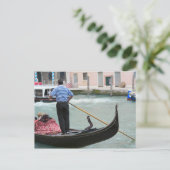 Gondeln im Kanal von Venedig Postkarte (Stehend Vorderseite)