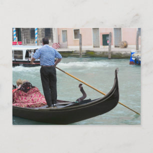 Gondeln im Kanal von Venedig Postkarte