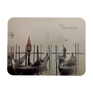 Gondeln im Nebel, Venedig, Italien Magnet