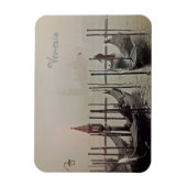 Gondeln im Nebel, Venedig, Italien Magnet (Vertikal)