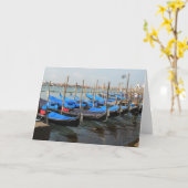 Gondeln in den Venedig-Gruß-Karten Karte (Gelbe Blume)