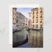 Gondeln in einem Kanal, Venedig, Italien Postkarte (Vorne/Hinten)