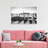Gondeln in Venedig in Schwarz-Weiß Leinwanddruck (Insitu (Wohnzimmer))