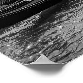 Gondeln in Venedig in Schwarz-Weiß Poster (Ecke)