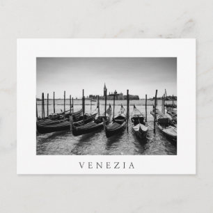 Gondeln in Venedig in Schwarz-Weiß Postkarte