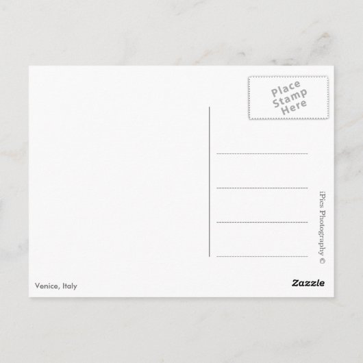 Gondeln in Venedig in Schwarz-Weiß Postkarte (Rückseite)