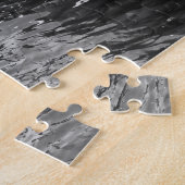 Gondeln in Venedig in Schwarz-Weiß Puzzle (Seite)