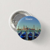 Gondeln in Venedig, Italien Button (Vorne & Hinten)