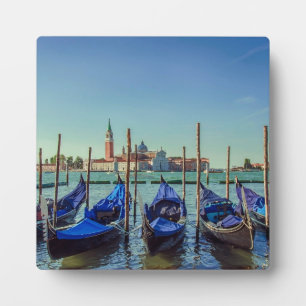 Gondeln in Venedig, Italien Fotoplatte