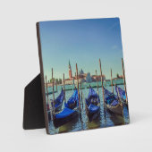 Gondeln in Venedig, Italien Fotoplatte (Vorderseite)