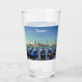 Gondeln in Venedig, Italien Glas (Rückseite)