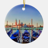 Gondeln in Venedig, Italien Keramik Ornament (Vorne)