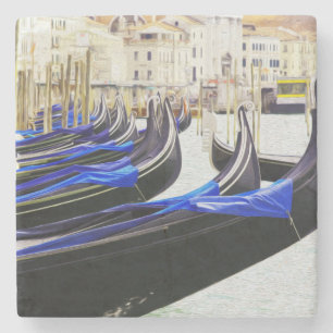 Gondeln in Venedig, Italien Stein Untersetzer