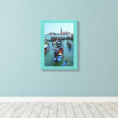 Gondeln in Venedig Leinwanddruck (Insitu (Holzboden))