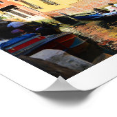 Gondeln in Venedig Poster (Ecke)