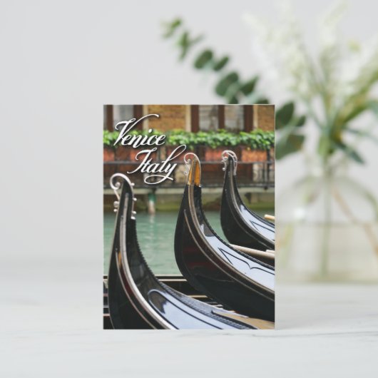 Gondeln in Venedig Postkarte (Stehend Vorderseite)