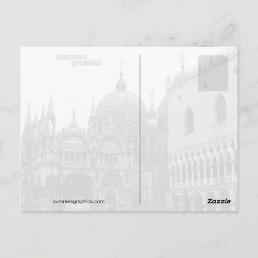 Gondeln in Venedig Postkarte (Rückseite)