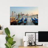 Gondeln in venezianischem Poster (Heimbüro)