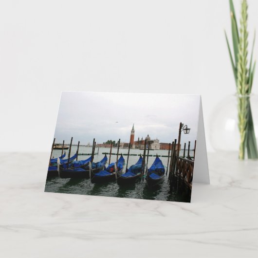 Gondeln mit einer Ansicht Karte (Vorderseite)