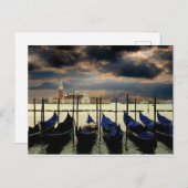 Gondeln stellten sich in Venedig in Italien auf Postkarte (Vorne/Hinten)