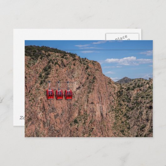 Gondeln über der Königsschlucht im farbenfrohen Co Postkarte (Vorne/Hinten)