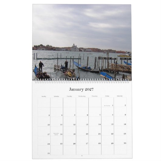 Gondeln, Venedig, 2010 - besonders angefertigt Kalender (Jan 2027)