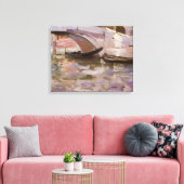 Gondeln von John Singer Sargent, Impressionismus A Leinwanddruck (Insitu (Wohnzimmer))
