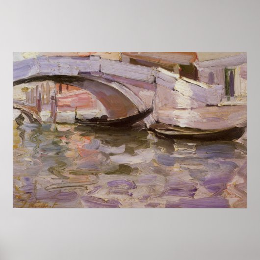 Gondeln von John Singer Sargent, Impressionismus A Poster (Vorne)