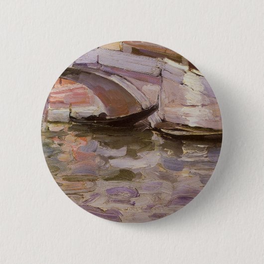 Gondeln von John Singer Sargent, Impressionismus K Button (Vorderseite)