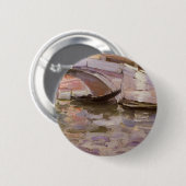 Gondeln von John Singer Sargent, Impressionismus K Button (Vorne & Hinten)
