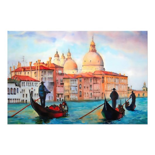 Gondeln von Venedig Fotodruck (Vorne)