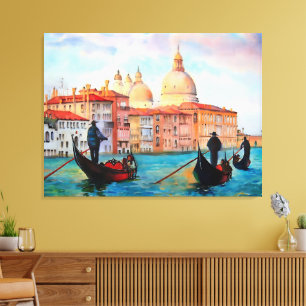 Gondeln von Venedig Leinwanddruck