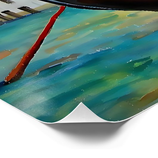 Gondeln von Venedig Poster (Ecke)