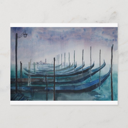 Gondeln von Venedig Postkarte (Vorderseite)