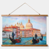 Gondeln von Venedig Wandteppich Mit Holzrahmen (Vorne)