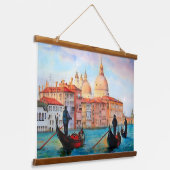 Gondeln von Venedig Wandteppich Mit Holzrahmen (Gewinkelt)
