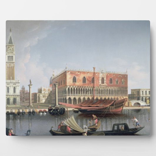 Gondeln vor dem Markusplatz, Venedig Fotoplatte (Vorderseite)