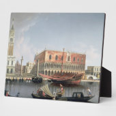 Gondeln vor dem Markusplatz, Venedig Fotoplatte (Seite)