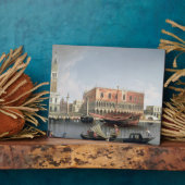 Gondeln vor dem Markusplatz, Venedig Fotoplatte (Seite)