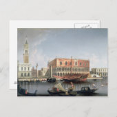 Gondeln vor dem Markusplatz, Venedig Postkarte (Vorne/Hinten)