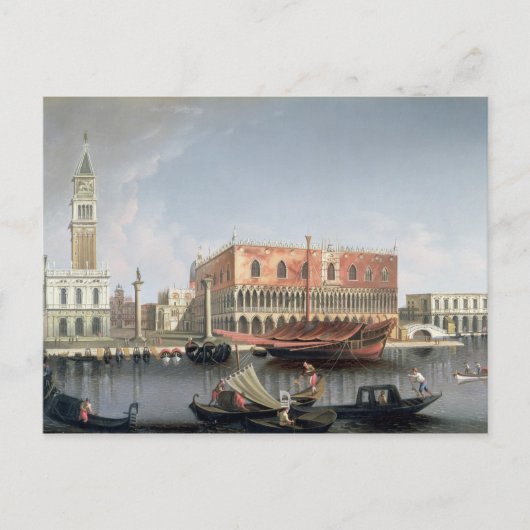 Gondeln vor dem Markusplatz, Venedig Postkarte (Vorderseite)