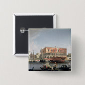 Gondeln vor St. markiert Quadrat, Venedig Button (Vorne & Hinten)